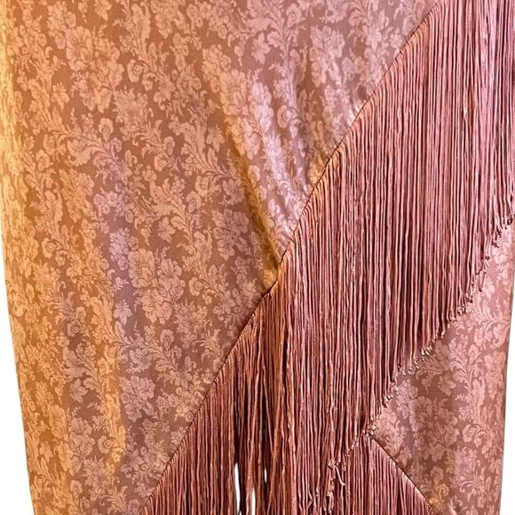 Cami NYC Womens Floral Silk Slip Dress Size M Fringe Gatsby Wedding Party Glam - Picture 4 of 11
